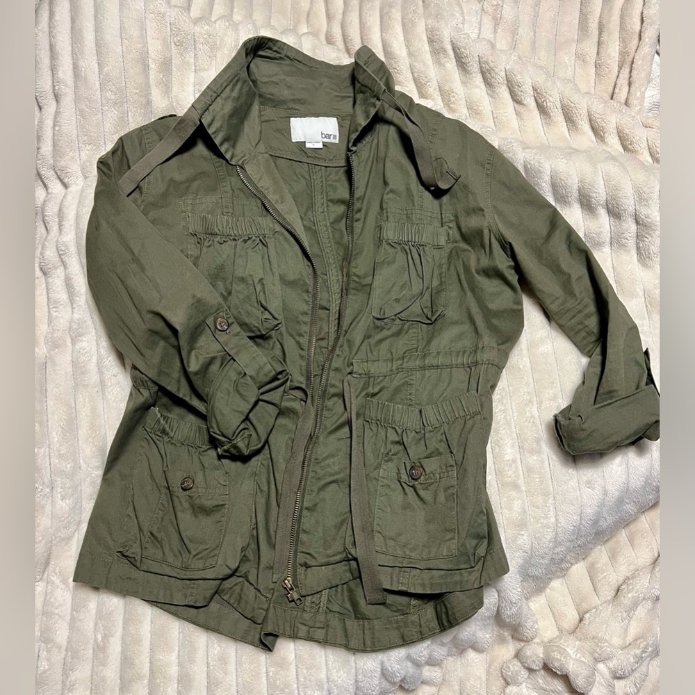 EUC Army Green Utility Jacket, LARGE, cotton, lightweight